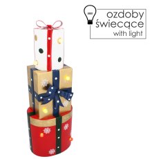 Božićni ukras Metalni darovi miješanih oblika LED 18x13x50 cm - POI5234