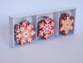 Set 18 drvenih božićnih ukrasa za vješanje, pak. 12 kompl - DIY9003