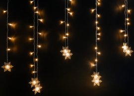 Svjetlosna zavjesa Pahuljice 96l - toplo bijela, dulj. 3 + 3,5 m - LED0054