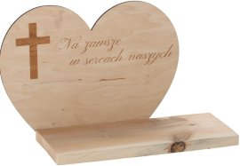 Podložak za svijeću Srce 05, nepečen - OME7844