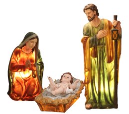 Komplet 3 osvijetljenih figura Sv. Obitelj 100 cm - RAI2051HF