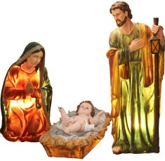 Komplet 3 osvijetljenih figura Sv. Obitelj 100 cm - RAI2051HF