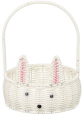 Okrugla košara 20 cm bijeli zeko - BOB7759