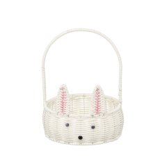 Okrugla košara 20 cm bijeli zeko - BOB7759