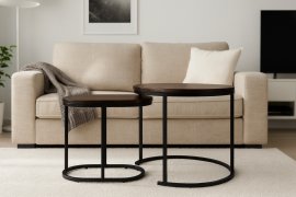 Dvodijelni ovalni stolić za kavu - FAT1988