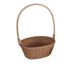 Ratanova košara 40 cm s ručkom – prirodna - DRA7404