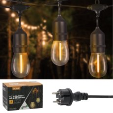 Vrtna girlanda 230 V, 3+7 m, 10 LED, toplo bijela - SOL1243