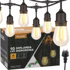 Vrtna girlanda 230 V, 3+7 m, 10 LED, toplo bijela - SOL1243