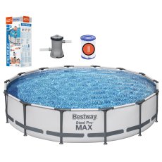 Bazen s metalnim okvirom 427x84 cm - BES56595 