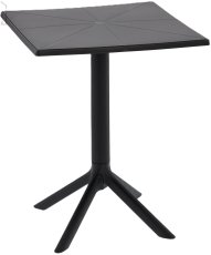 Kvadratni vrtni stol - crni - FAT0978