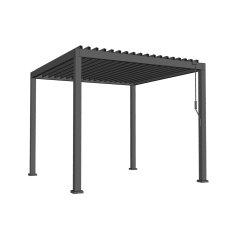 Vrtna pergola LED 3x3x2,5 m - siva - VIN0623