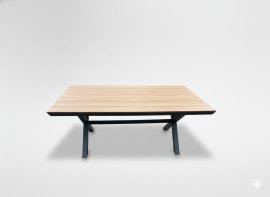 Vrtni stol s polywoodom - tamno siva - RIT6259