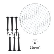Zaštitna mreža protiv ptica 8x14 m (18 g/m²) - JAW5177