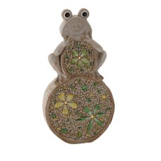 Vrtna figura – Žaba na kamenu LED - GOT7331