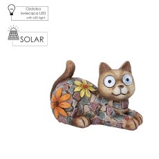 Vrtna figurica – Mačka sa svjetlećim očima LED - GOT7959