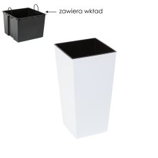 Cvjetna posuda Finezja 19x19 cm s uloškom – bijela - LAM55326