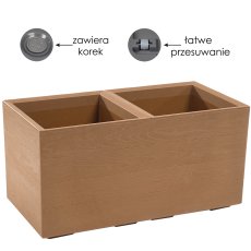 Stalak za cvijeće Karo 80x40 cm – prirodno drvo - LAM88851