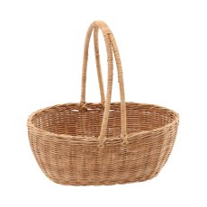 Ratanova košara 32x25x12/31 cm s ručkom – prirodna - DRA01_8734