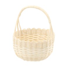 Košara od ratana 24x14/27 cm s ručkom – bijela - DRA02_8765