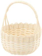 Košara od ratana 24x14/27 cm s ručkom – bijela - DRA02_8765