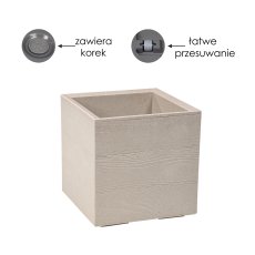 Stalak za cvijeće Karo 30x30 cm - Coffee Latte - LAM57753