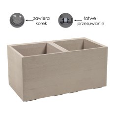 Stalak za cvijeće Karo 80×40 cm - Coffee Latte - LAM58927