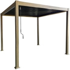 Pergola LED 3x3x2,5 m s drvenim izgledom - RIT1415