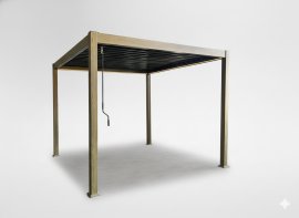 Pergola LED 3x3x2,5 m s drvenim izgledom - RIT1415