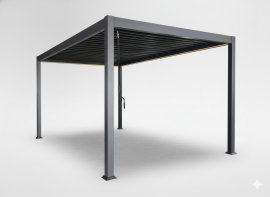 Pergola s LED osvjetljenjem 3x4x2,5 m - antracit - RIT1446