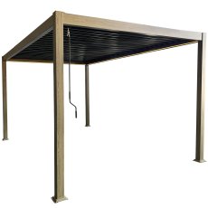 Pergola s LED osvjetljenjem 3x4x2,5 m - tamno siva - RIT1439