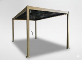 Pergola s LED osvjetljenjem 3x4x2,5 m - tamno siva - RIT1439