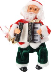 Djed Mraz s harmonikom – svirajući LED 25,5 cm - SAT6512