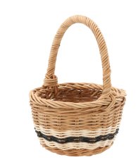 Ratanova košara s ručkom 13 cm – prirodna - DRA7329