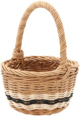 Ratanova košara s ručkom 13 cm – prirodna - DRA7329