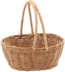 Ratanova košara s ručkom 26 cm – prirodna - DRA01_8741