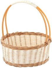 Ratanova košara s ručkom 30 cm – prirodna - DRA04_8796
