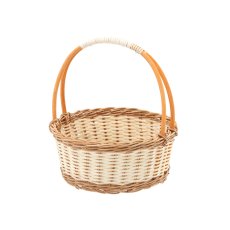Ratanova košara s ručkom 25 cm – prirodna - DRA04_8802