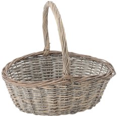 Košara od ratana s ručkom 43 cm – svijetlosiva - DIR01_8222