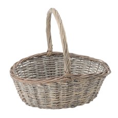 Košara od ratana s ručkom 43 cm – svijetlosiva - DIR01_8222