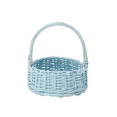Košara od ratana s ručkom 19 cm – plava - DIR07_8376
