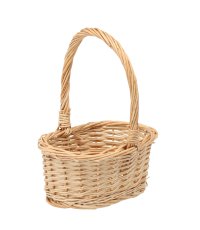 Ratanasta košara s ručkom 20 cm – prirodna - DIR7121