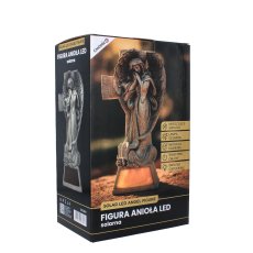 Figura Anđeo stojeći s križem LED - DED3891