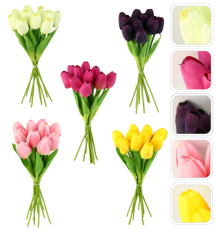 Umjetni buket od 10 tulipana 30 cm - HID4294