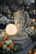 Figura Anđeo s LED kuglom - DED1635