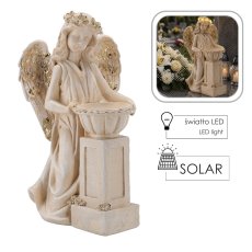 Figura Anđeo s posudom i vijencem LED - DED1727