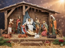 Komplet božićnih figura 11 dijelova, 45 cm - RAI2105