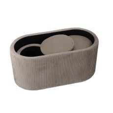 Komplet 3 taburea - bež - PHO5963