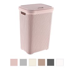 Košara za rublje od ratana s poklopcem, 55 L - HOB081106