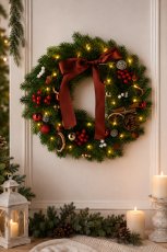 Chomik - Božićni vijenac LED 40 cm, 40 lampica - LED9706