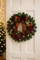 Chomik - Božićni vijenac LED 40 cm, 40 lampica - LED9706